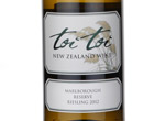 Toi Toi Reserve Riesling,2012