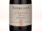Tierra Alta Reserva Especial Pinot Noir,2012