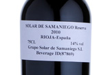 Solar de Samaniego Reserva,2010