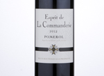 Esprit de La Commanderie Pomerol,2012