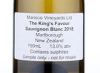 The King's Favour Sauvignon Blanc,2018