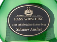 Iphöfer Julius-Echter-Berg Silvaner Auslese,2016